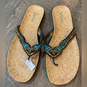 Used Kenneth Cole Reaction beaded sandal size 11 M